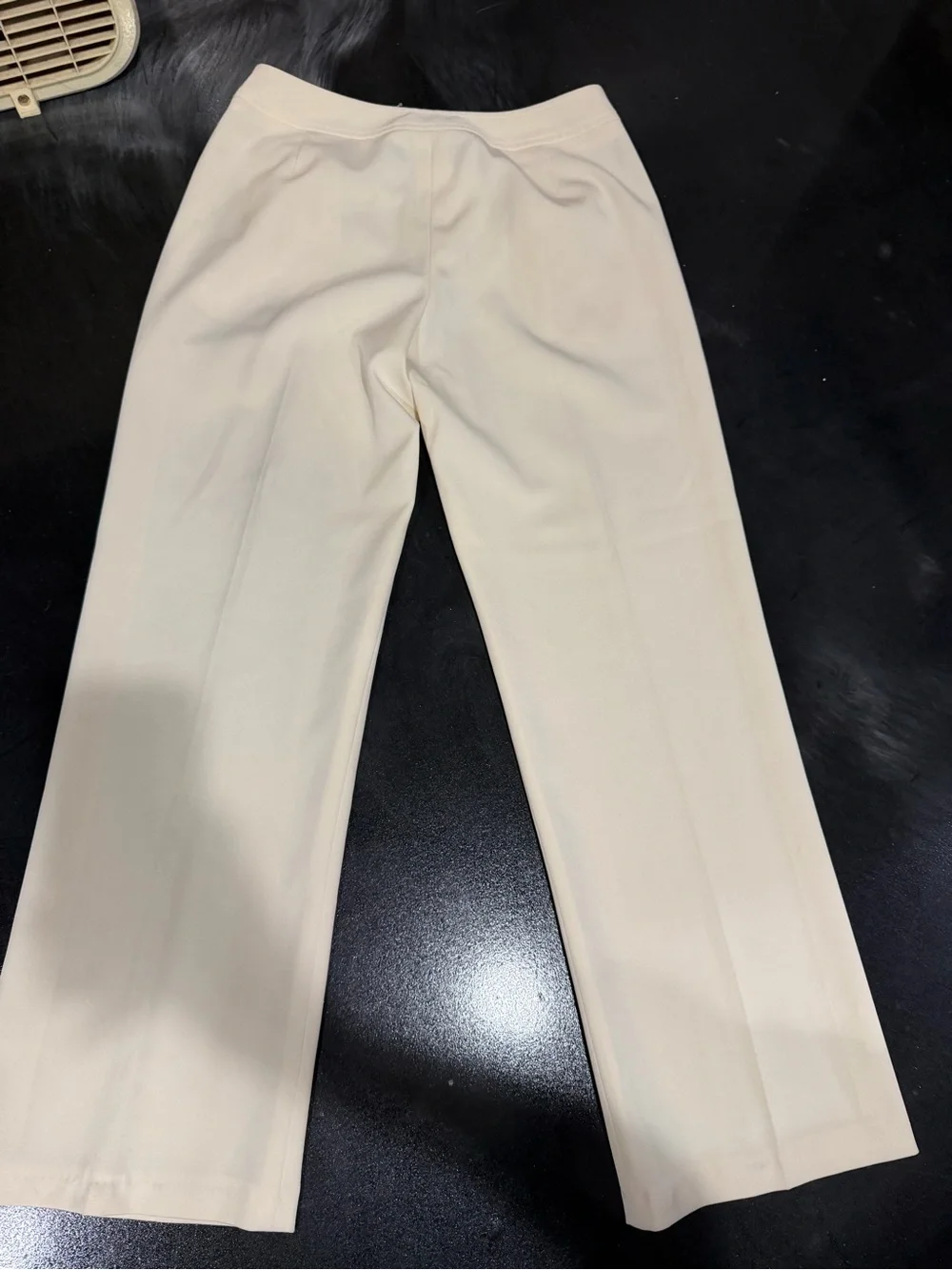 Harve Benard Cream Straight-Leg Dress Pants